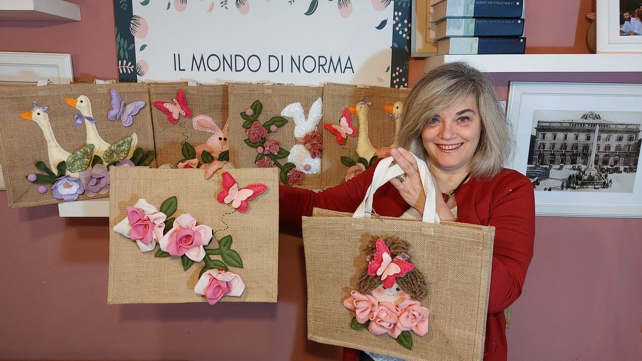 Come decorare una borsa di juta primaverile! 😍 💐 🌸 🌺