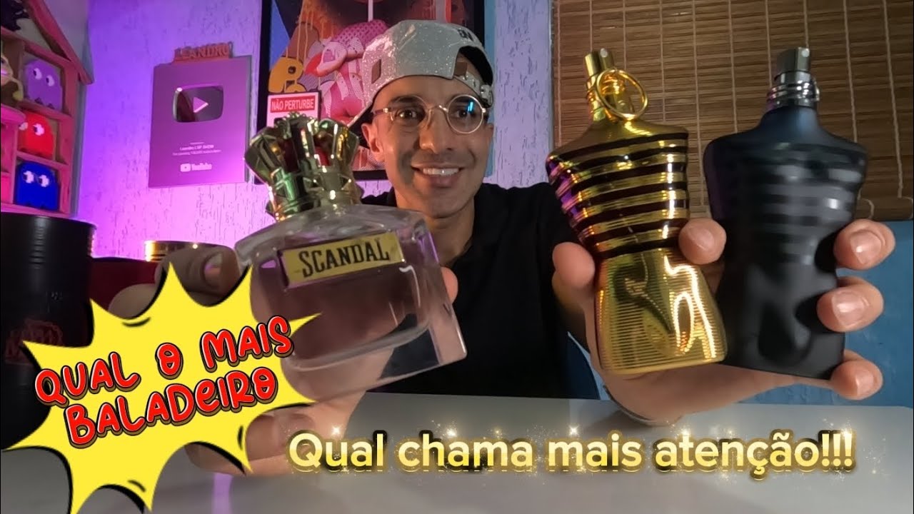 Qual chamou mais atenção na balada? Scandal, Le Male Elixir e Ultra Male.