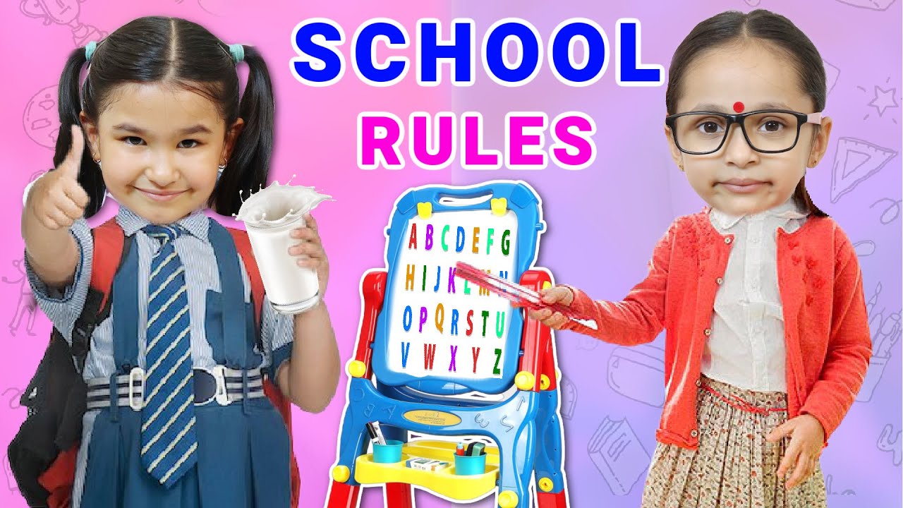 Kids PRETEND Play TEACHER TEACHER - SCHOOL RULES |  ToyStars