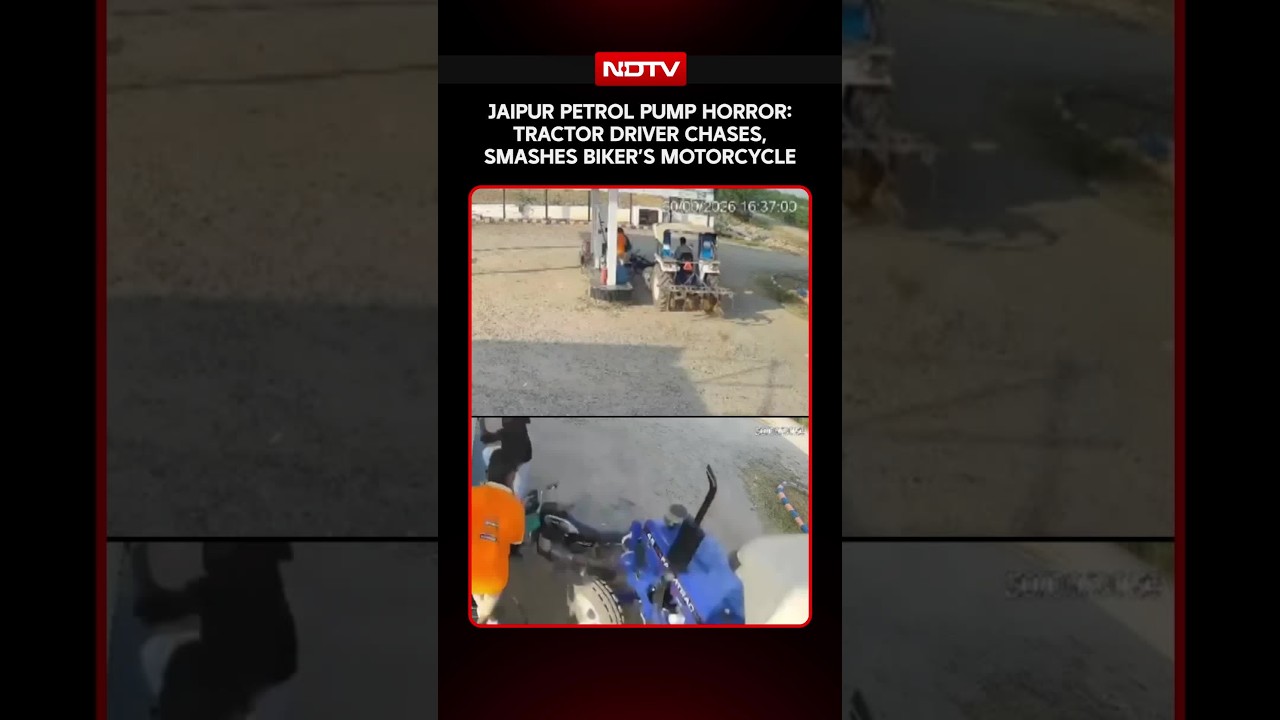 Jaipur Petrol Pump Horror: Tractor Driver Chases, Smashes Biker&rsquo;s Motorcycle