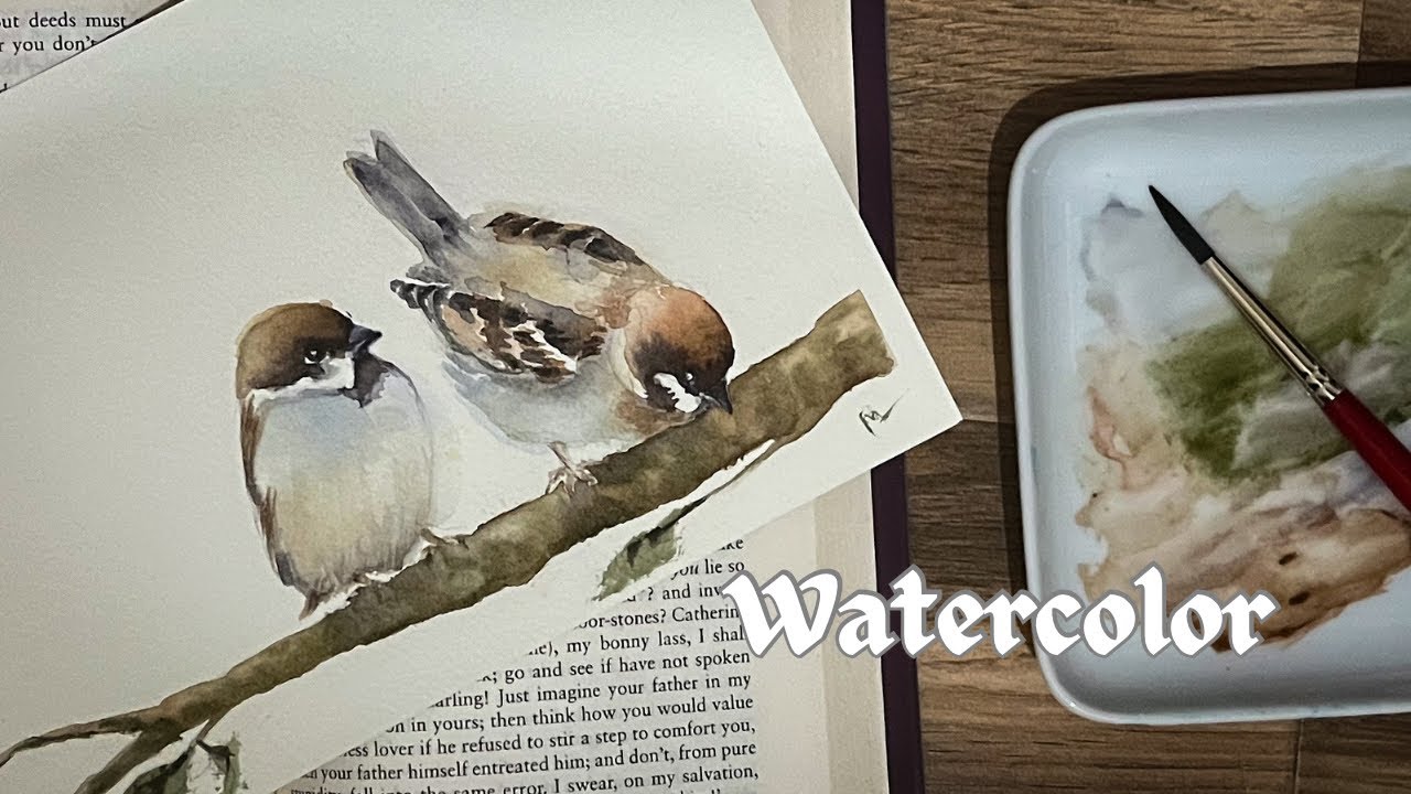 How To Paint Birds In Watercolor| Watercolor Demonstration |
