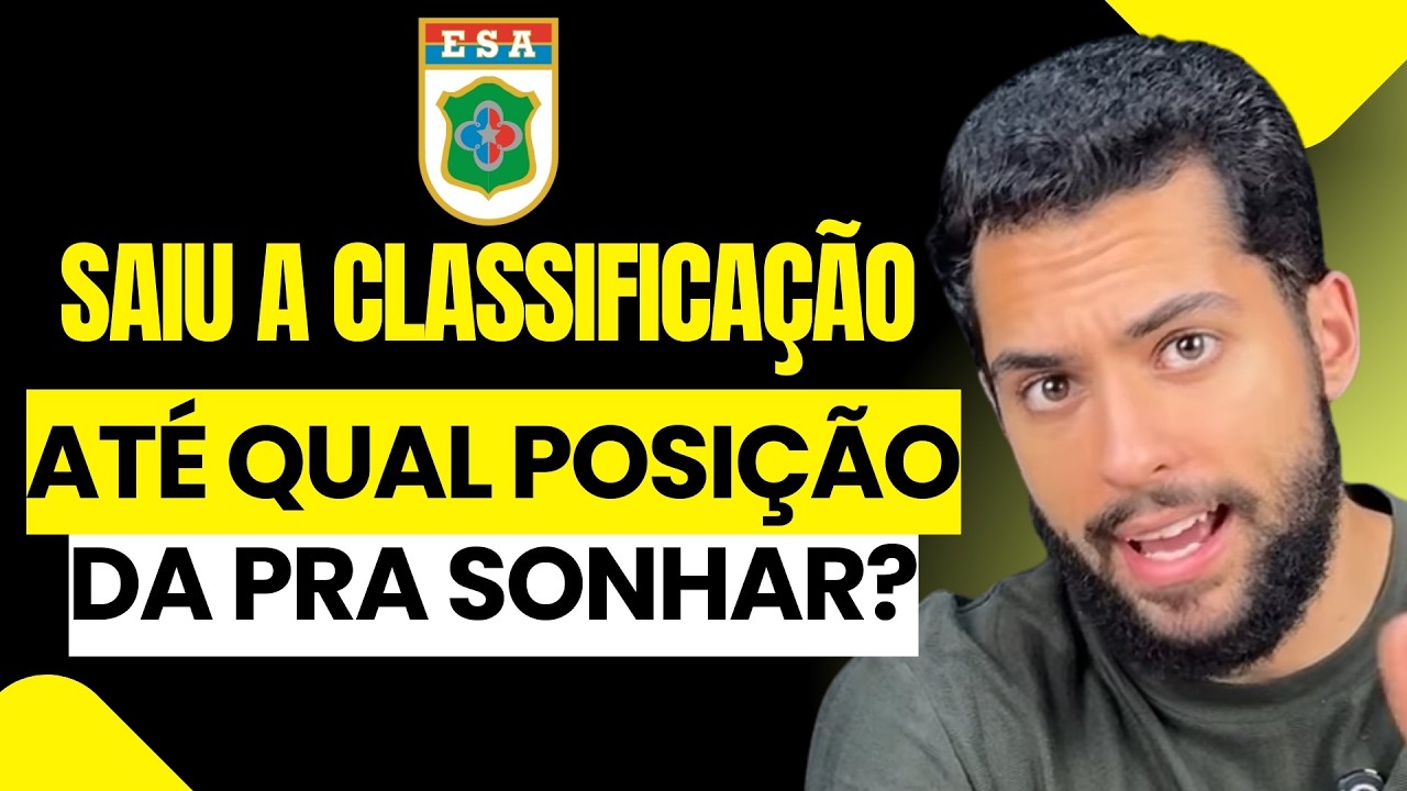 Saiu a  classificação da ESA 2025 (Análise completa)