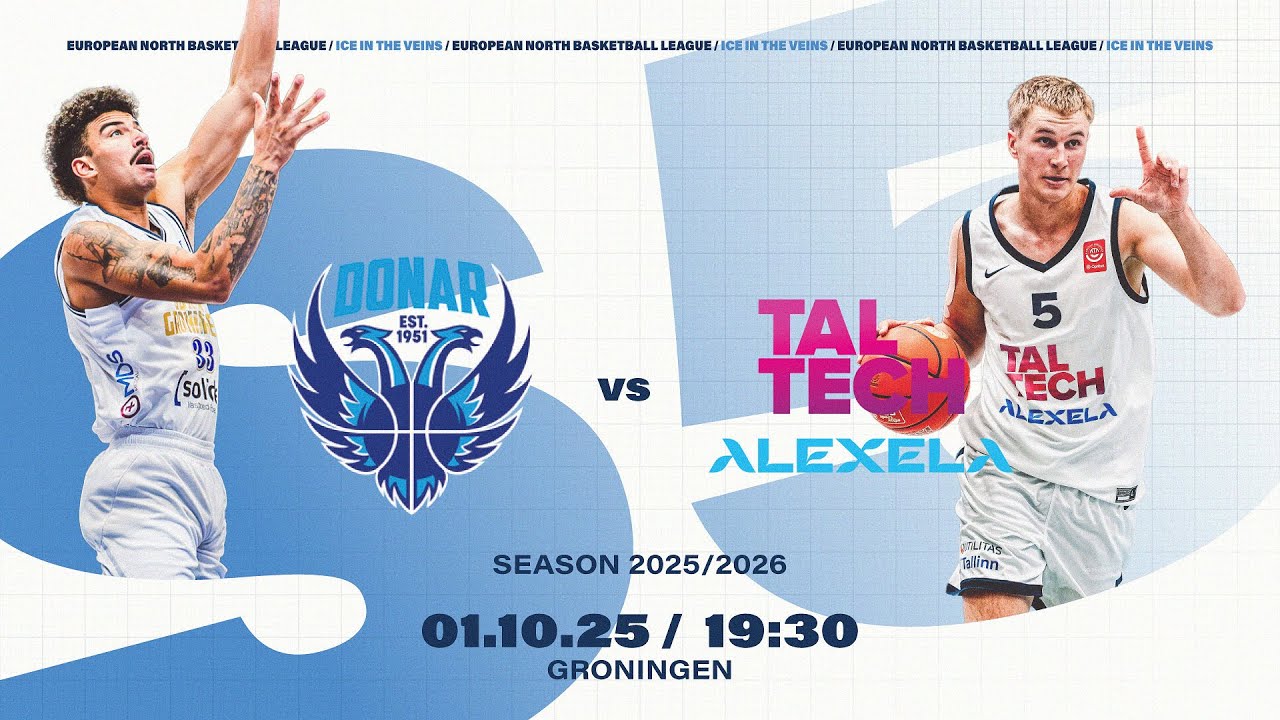 Donar Groningen v TalTech/ALEXELA | Oct 1, 2025, 7:30 PM | ENBLeague 2025/26