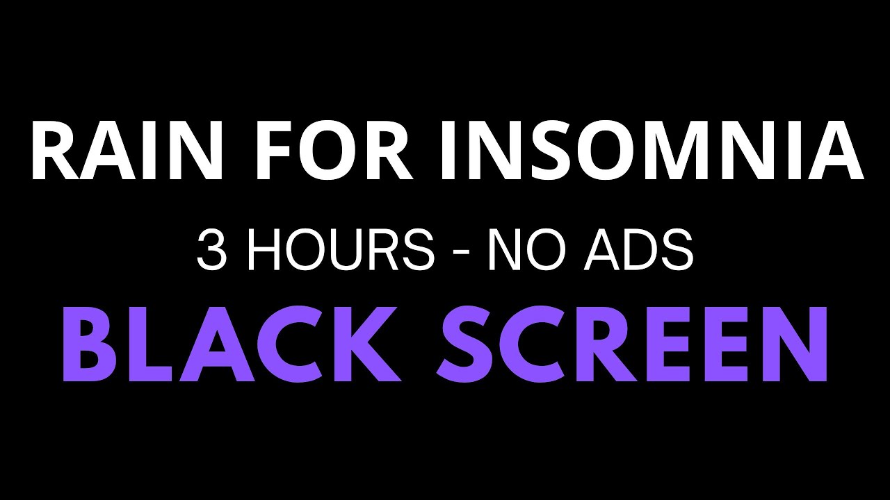 Fall Asleep with Heavy Night Rain 3 Hours, No Thunder Rain, BLACK SCREEN Sleep Aid