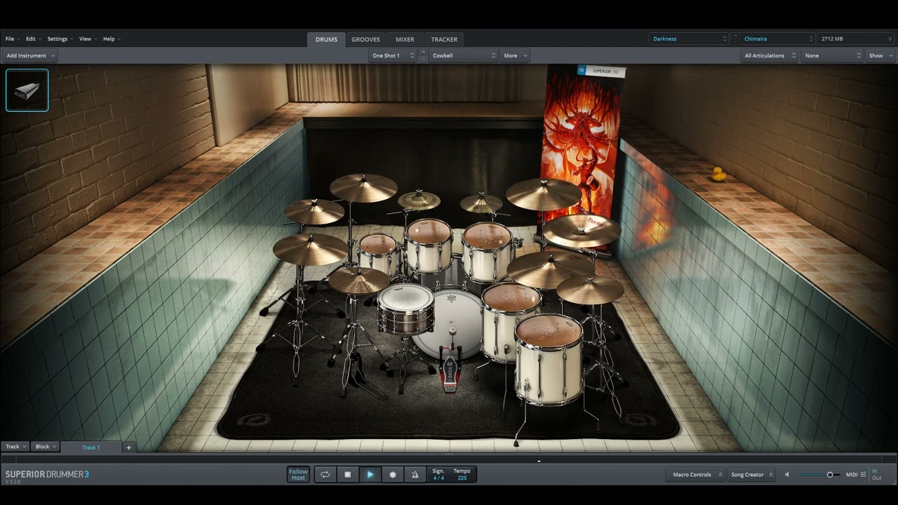Chimaira - Implements Of Destruction only drums midi backing track