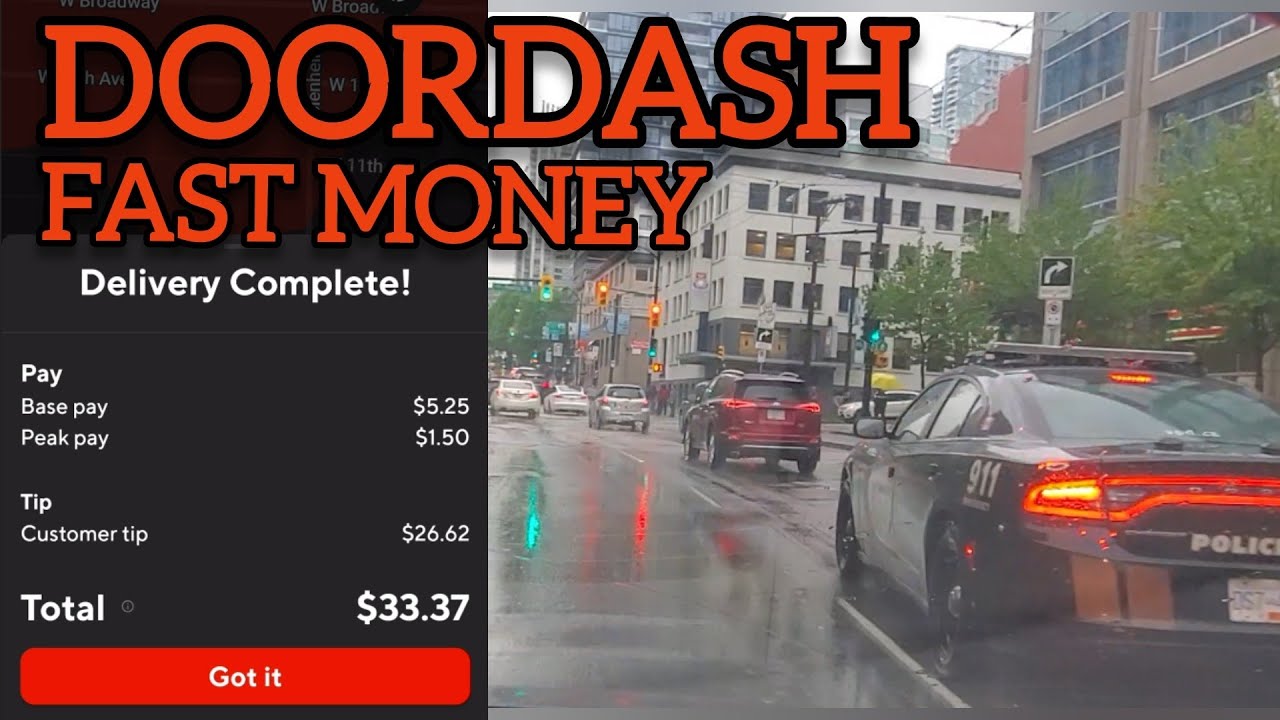 DOORDASH...Making $50 an HOUR on Thursday night.