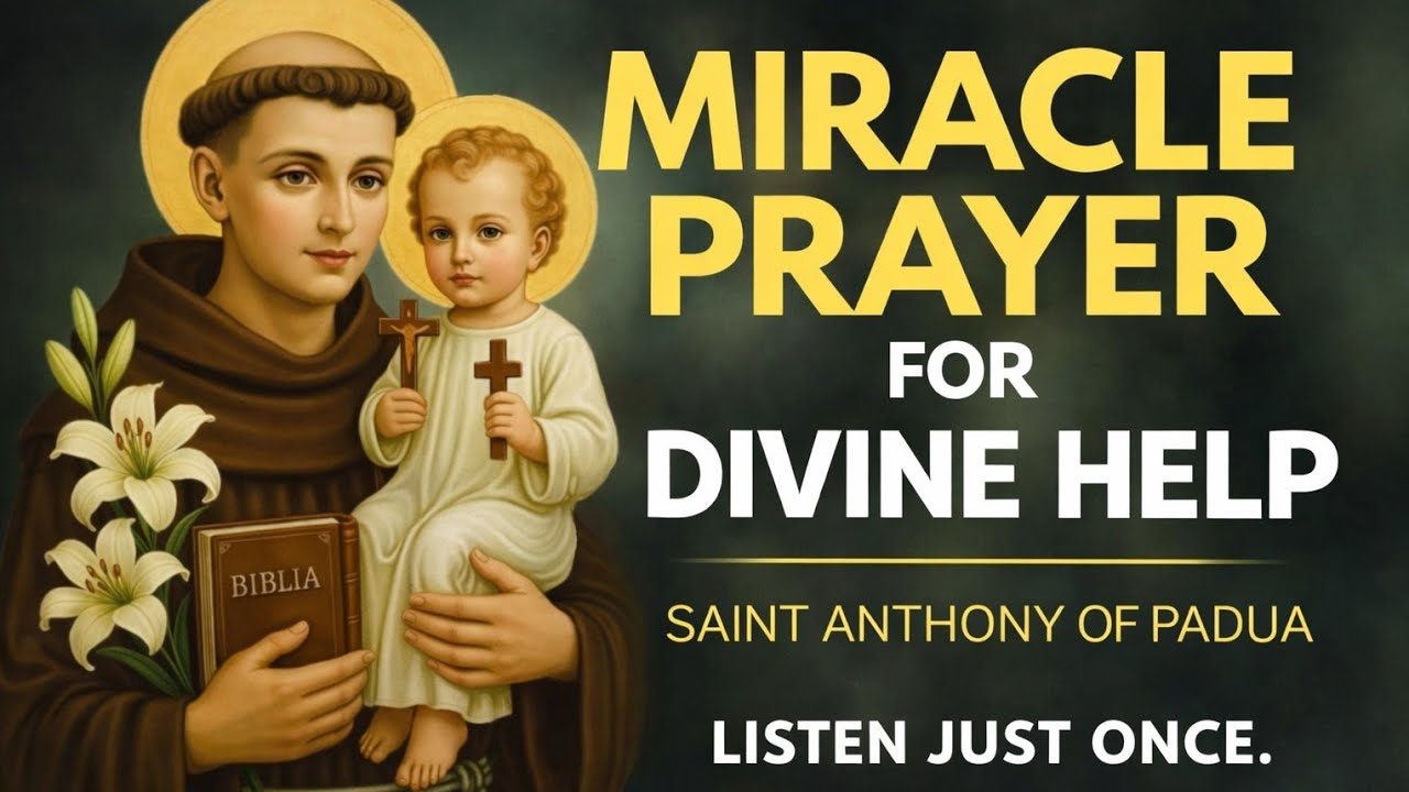 🙏MIRACLE PRAYER TO SAINT ANTHONY OF PADUA FOR URGENT HELP AND IMPOSSIBLE CASES | ST ANTHONY OF PADUA