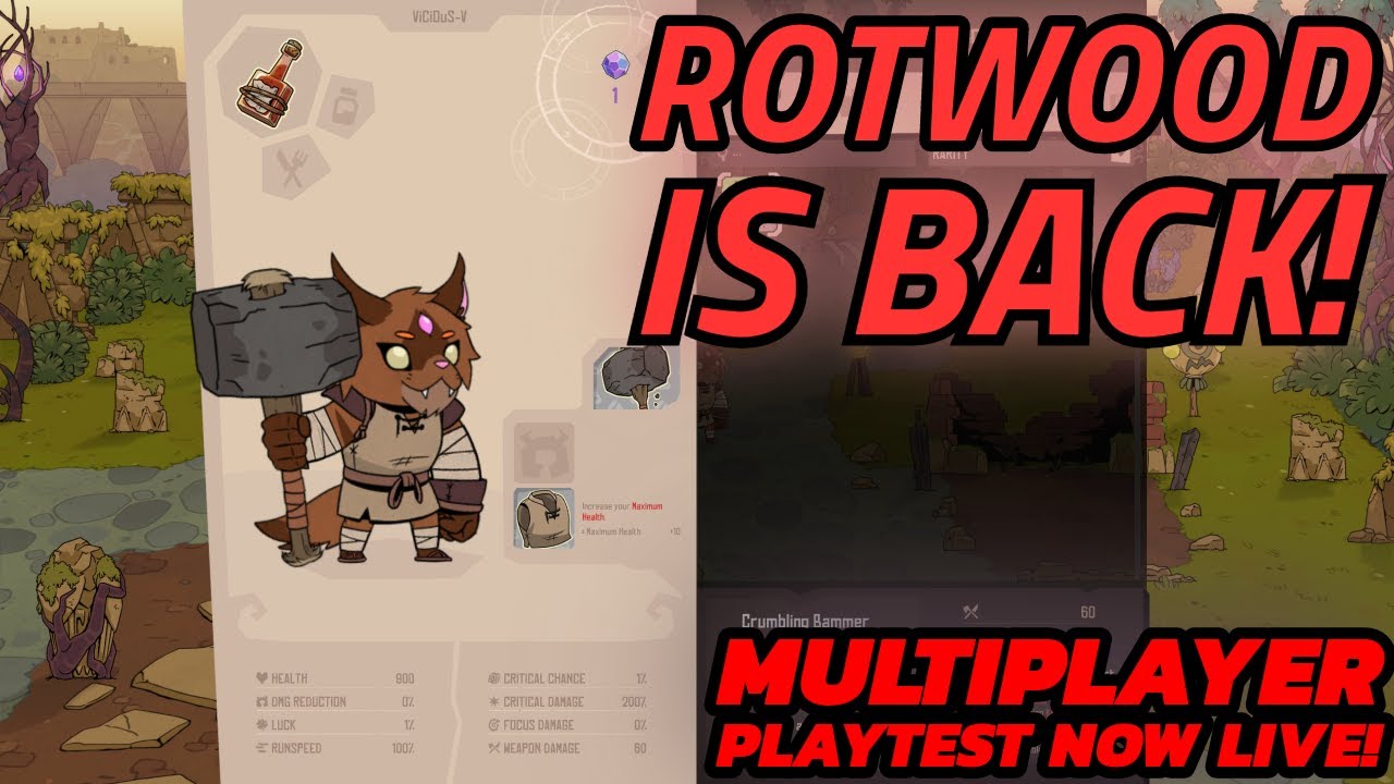 Rotwood - Multiplayer Stress Test Beta: Hack-and-Slash Dungeon Crawling (Sept 2023) #klei #rotwood