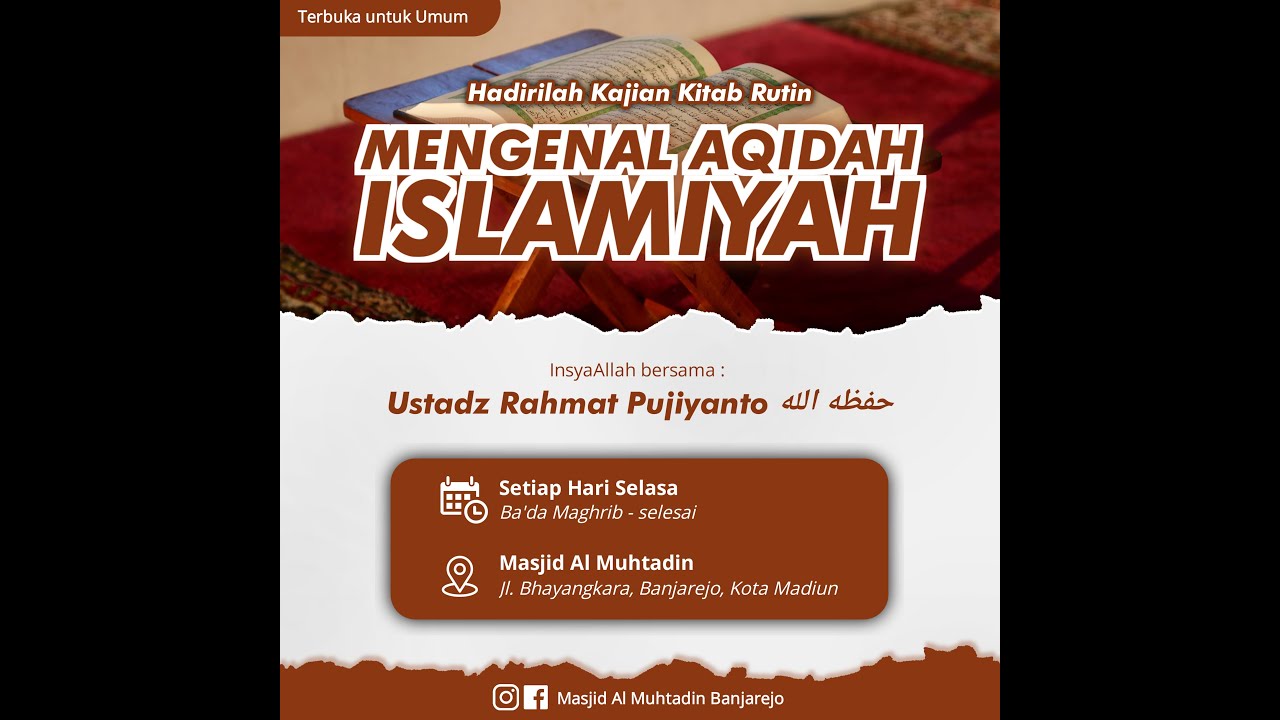 [LIVE] Mengenal Aqidah Islamiyah | Ustadz Rahmat Pujiyanto