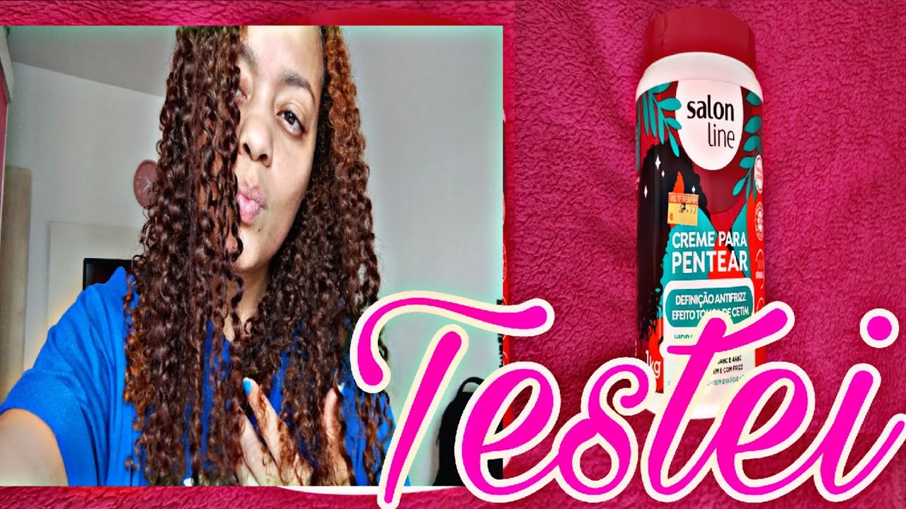 Testei o creme de pentear Salon Line DEFINIÇÃO ANTIFRIZZ, EFEITO TOUCA DE CETIM 