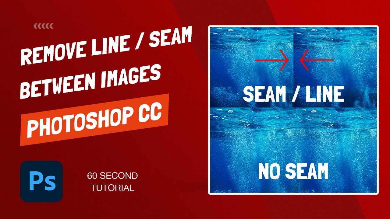 Photoshop &mdash; Удалить линию между двумя фотографиями &mdash; 60 секунд