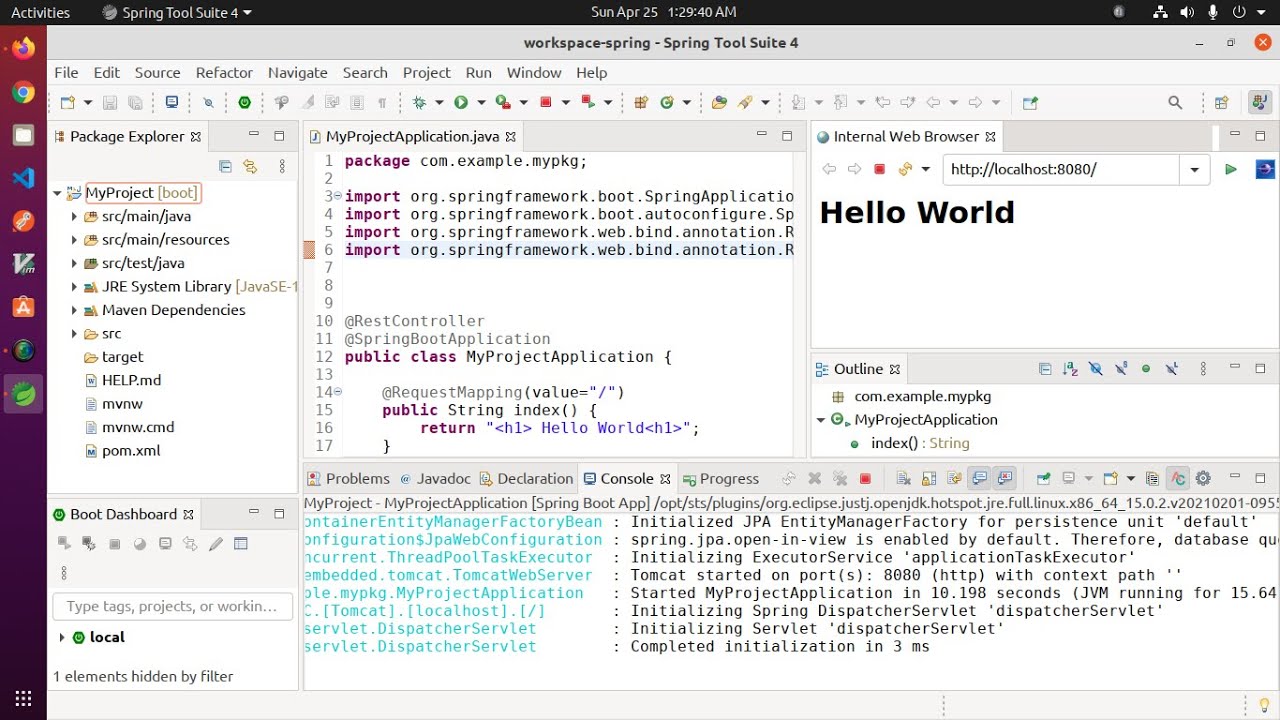 How to Create and Run Spring Boot Web Application in Spring Tool Suite 4 | Spring Boot | Java Maven