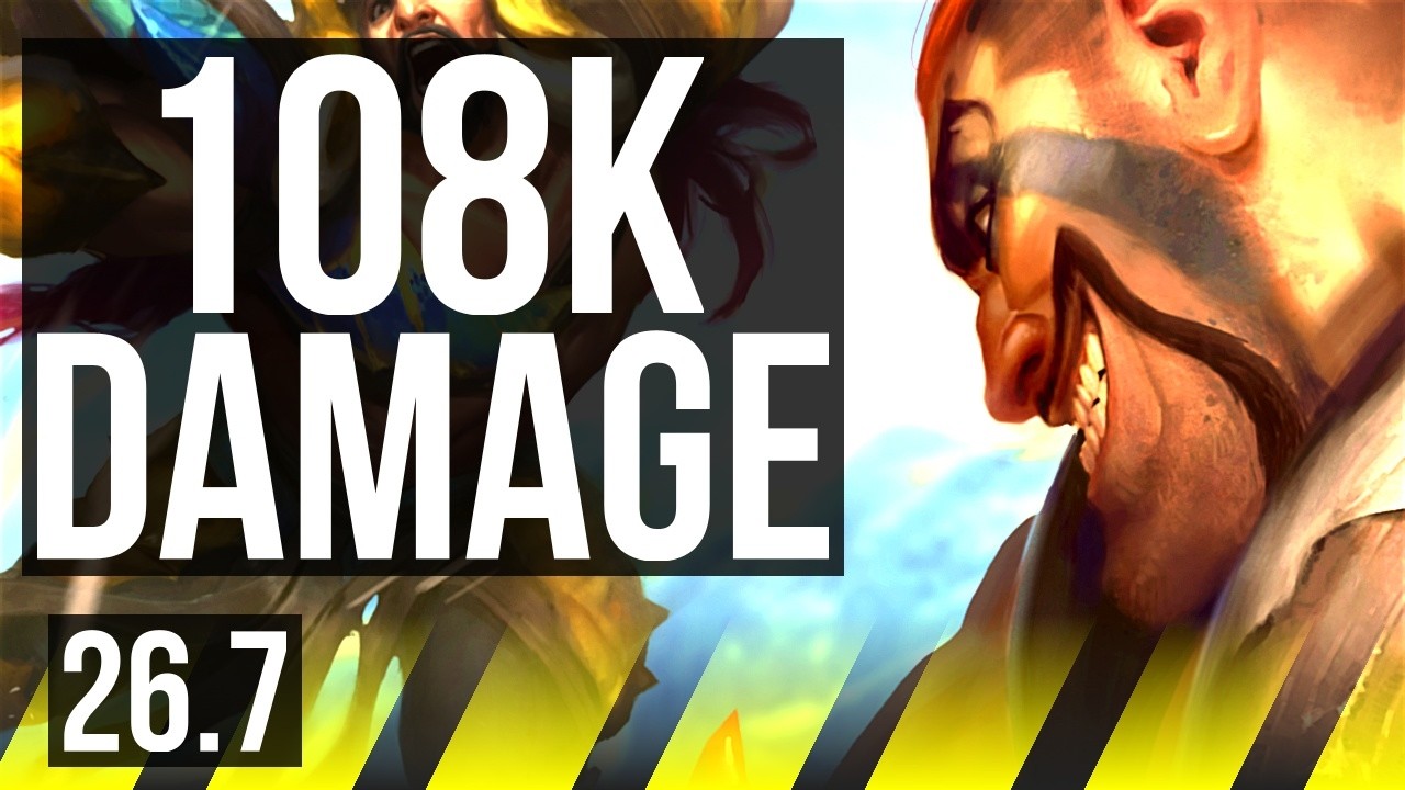DRAVEN & Pantheon vs SENNA & Karma (ADC) | 108K damage | NA Grandmaster | 26.7