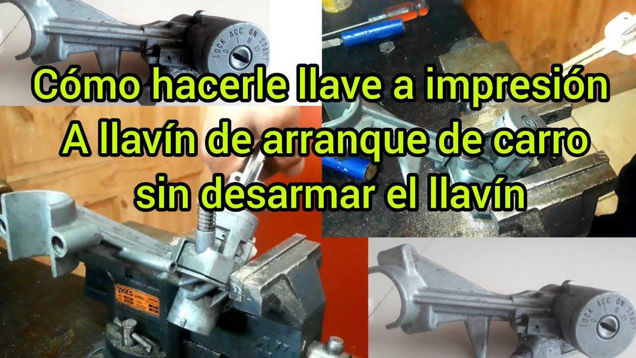 COMO HACER UNA LLAVE A IMPRESIÓN PARA LLAVÍN DE ARRANQUE DE CARRO/ #LLAVE SIN DESARMAR EL #LLAVÍN