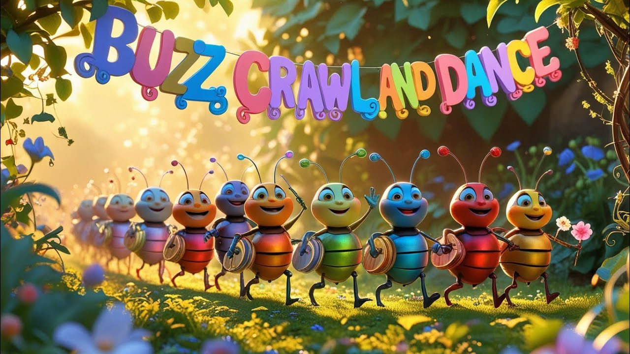 Creepy Crawly Bug Parade | Fun Insect Song for Kids | 3D Pixar Style Nursery Rhyme
