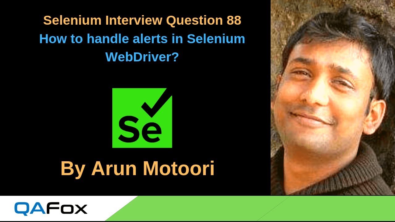 Selenium Interview Question 88 - How to handle alerts in Selenium WebDriver?