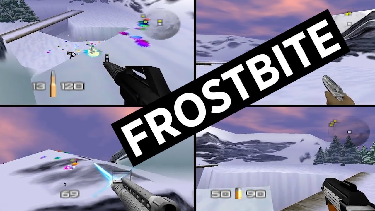 GoldenEye N64 60 FPS Netplay - Frostbite from TWINE (4P)