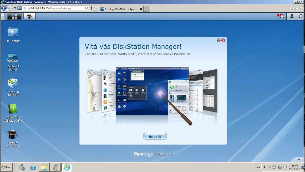 Synology DiskStation DS213j rychlé nastavení