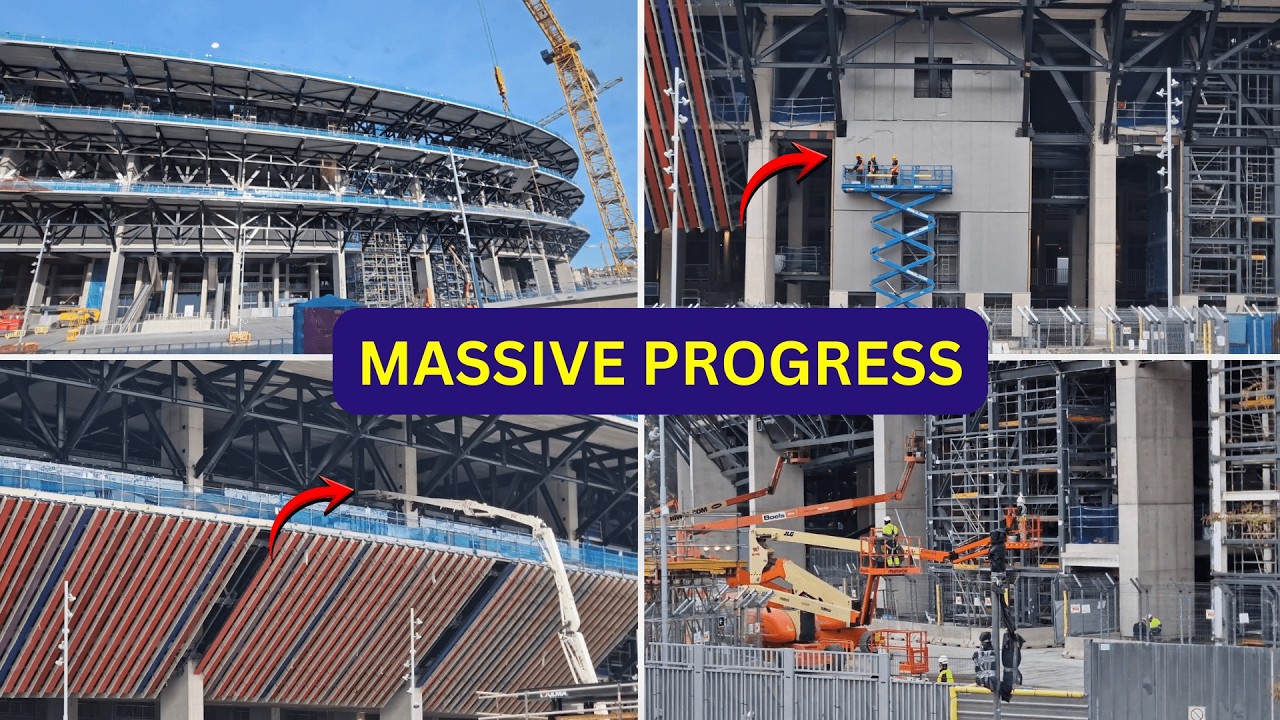 Camp Nou Major Construction | Third Tier Rising, Upper Slab Works & Glass Installation Progress
