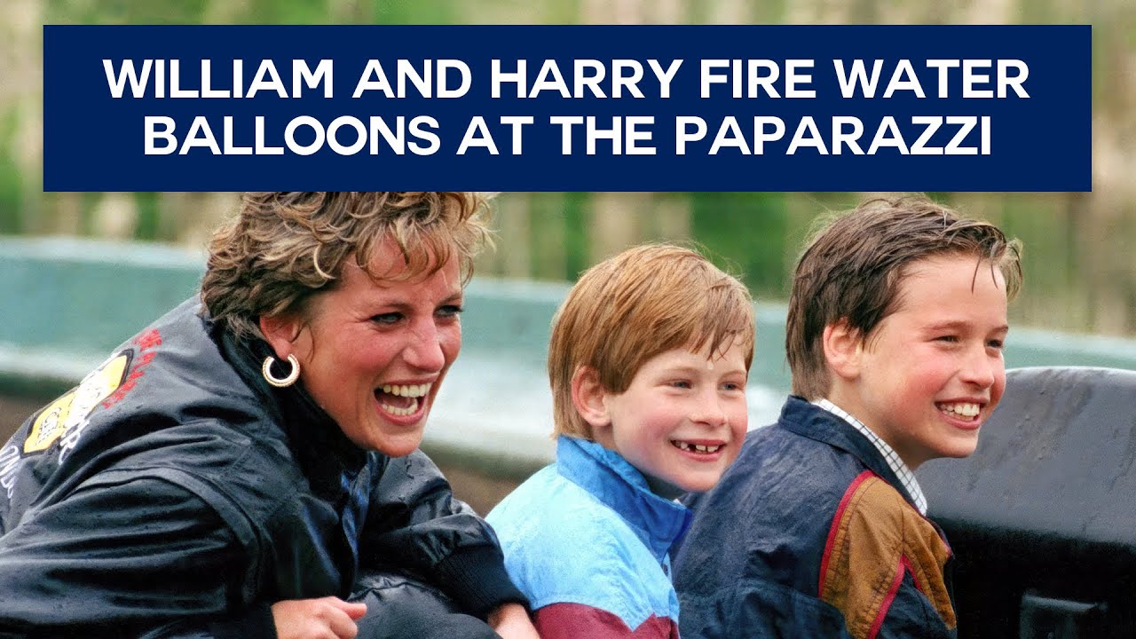 William & Harry Fire Water Balloons At the Paparazzi