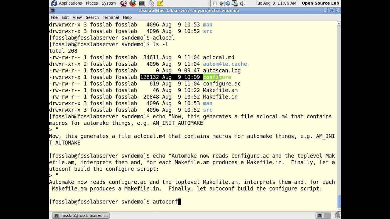 step 5  integrating the checking part autoconf and the building part automake