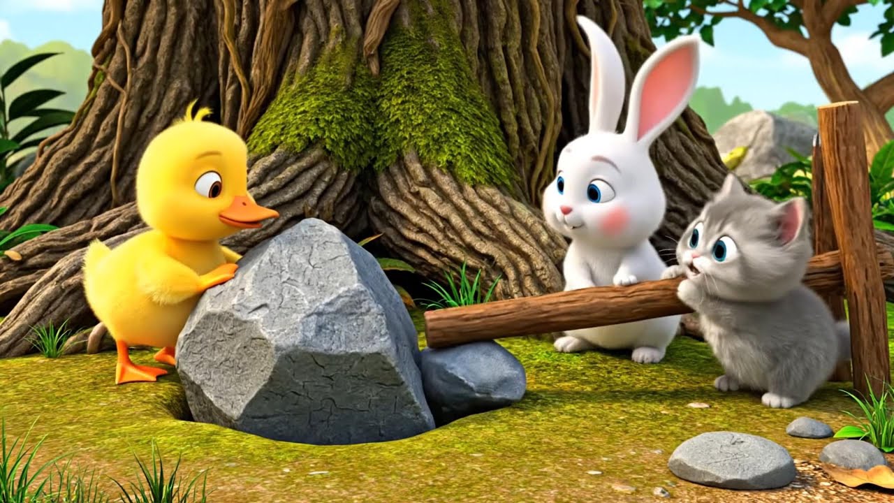 🐰🐤 Roro, Dodo and Kiki Save Nutty the Squirrel 🐿️: The Secret of the Magic Lever