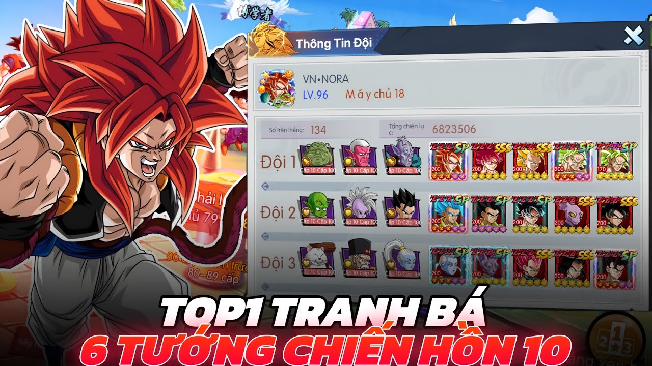 Rồng Thần Huyền Thoại #65 - Siêu Phẩm 6 Tướng Chiến Hồn 10 Top1 Rank 9X , Gogeta Blue Max Game !