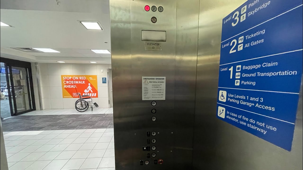 Weird Westinghouse Hydraulic Elevators @ FLL Airport Terminal 2 in Fort Lauderdale, FL