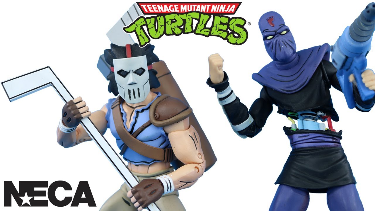 CASEY JONES vs FOOT SOLDIER (SLASHED) 2-pack Review - coleção Tartarugas Ninja TMNT Cartoon NECA