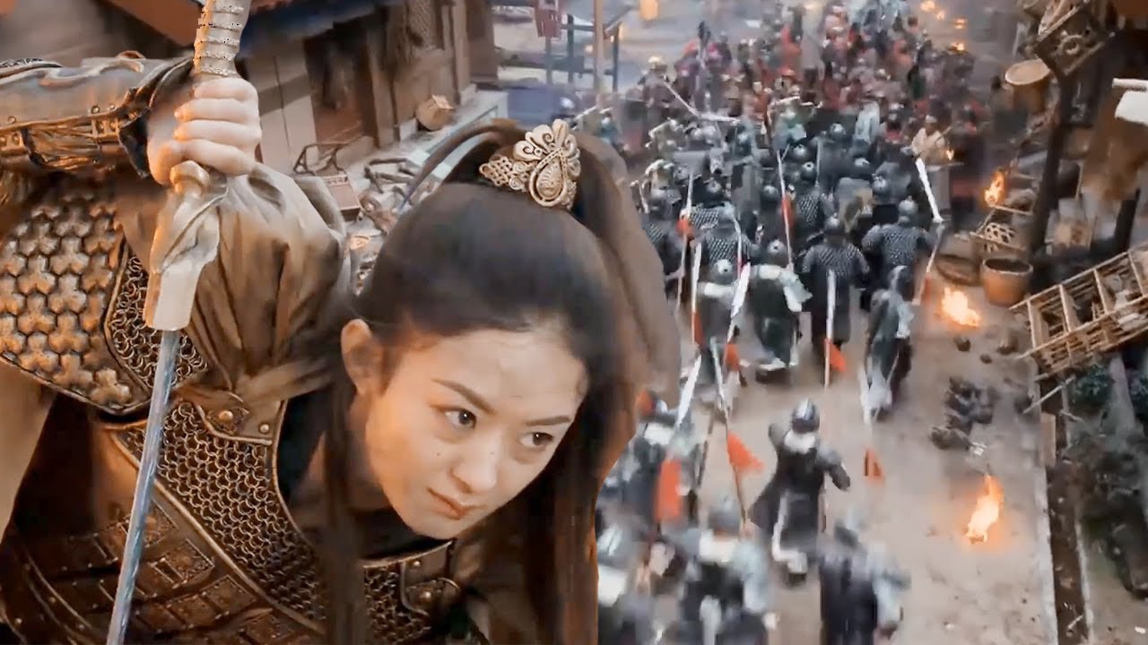 功夫電影！落魄女孩身怀絕世功夫，仗劍堅守孤城阻擋十萬大軍三天三夜！ #趙麗穎 #功夫 #戰鬥 #MMA #林更新