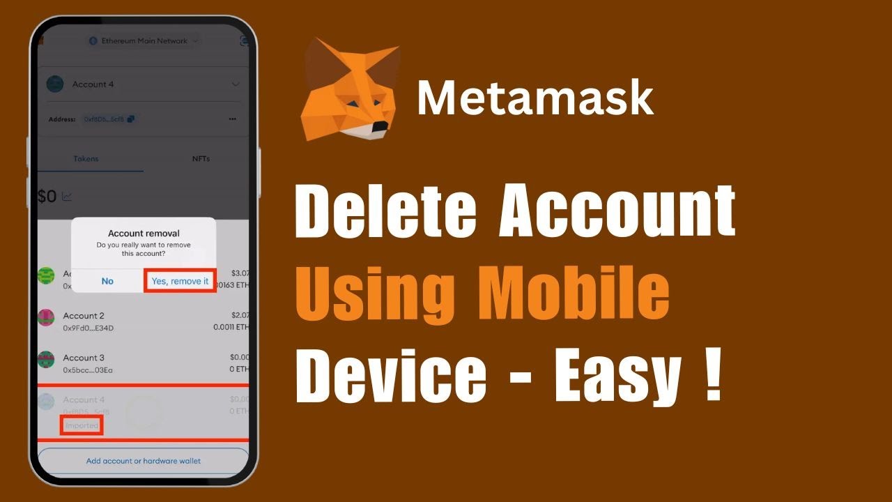 How to Delete Metamask Wallet Account Using Mobile Device ! 2025