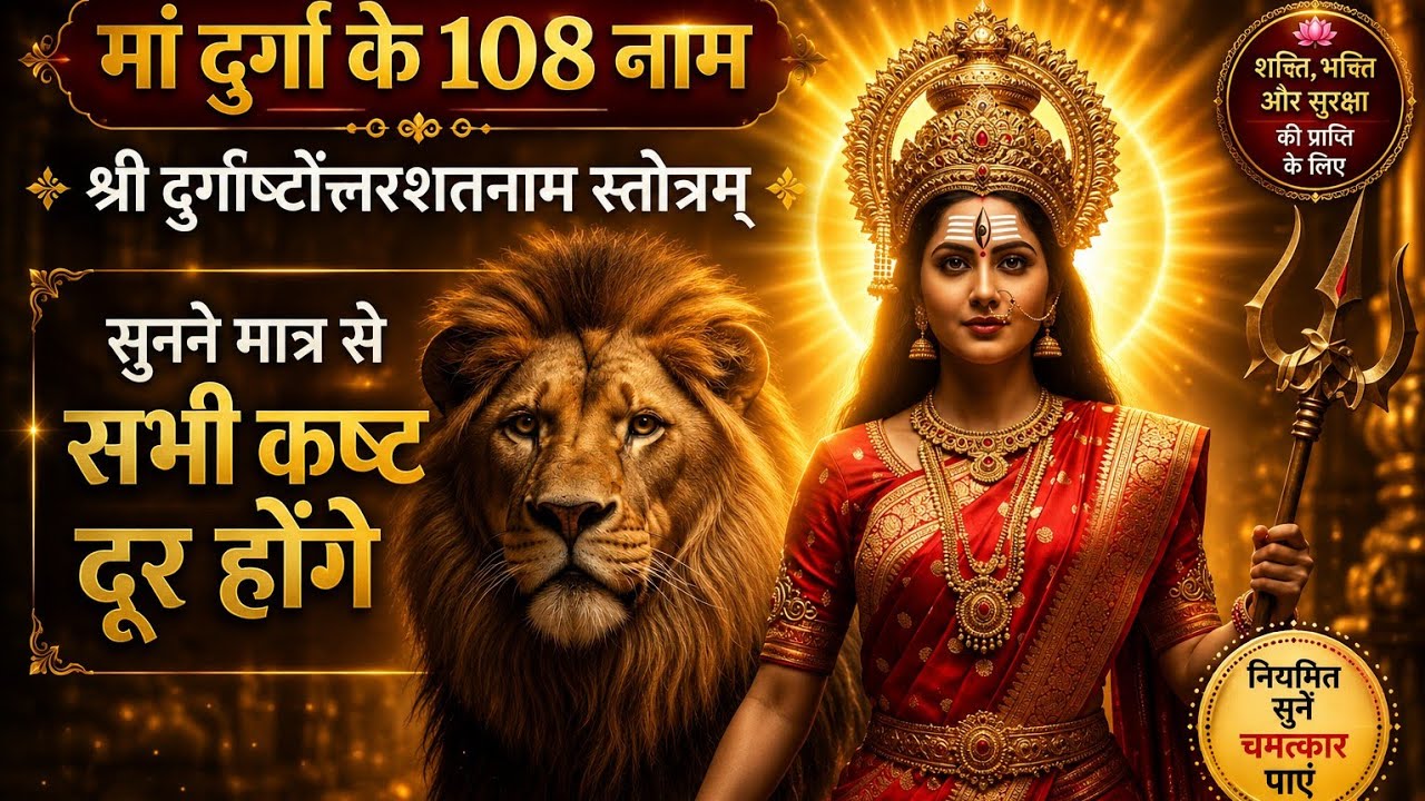 🔱 मां दुर्गा के 108 दिव्य नाम | Durga Ashtottara Shatanama Stotram | Powerful Durga Stotra
