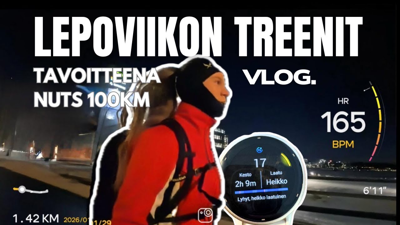 Maratoonarista - NUTS 100km || Epäonnistunut lepoviikko? 2h mäkitreeni juoksumatolla 🏃