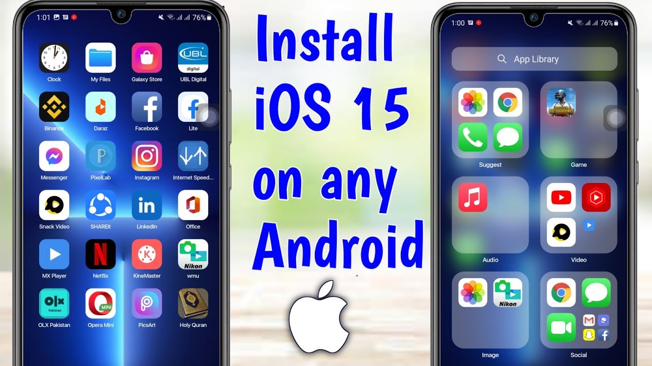 How to install iOS 15 in any android &ndash; Complete iOS Look - Sky tech