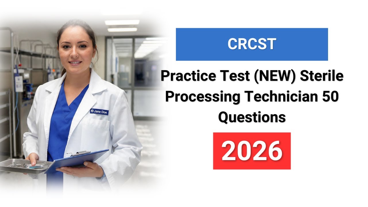 Практический тест CRCST 2026 (НОВЫЙ) Специалист по стерильной обработке. 50 вопросов и ответов
