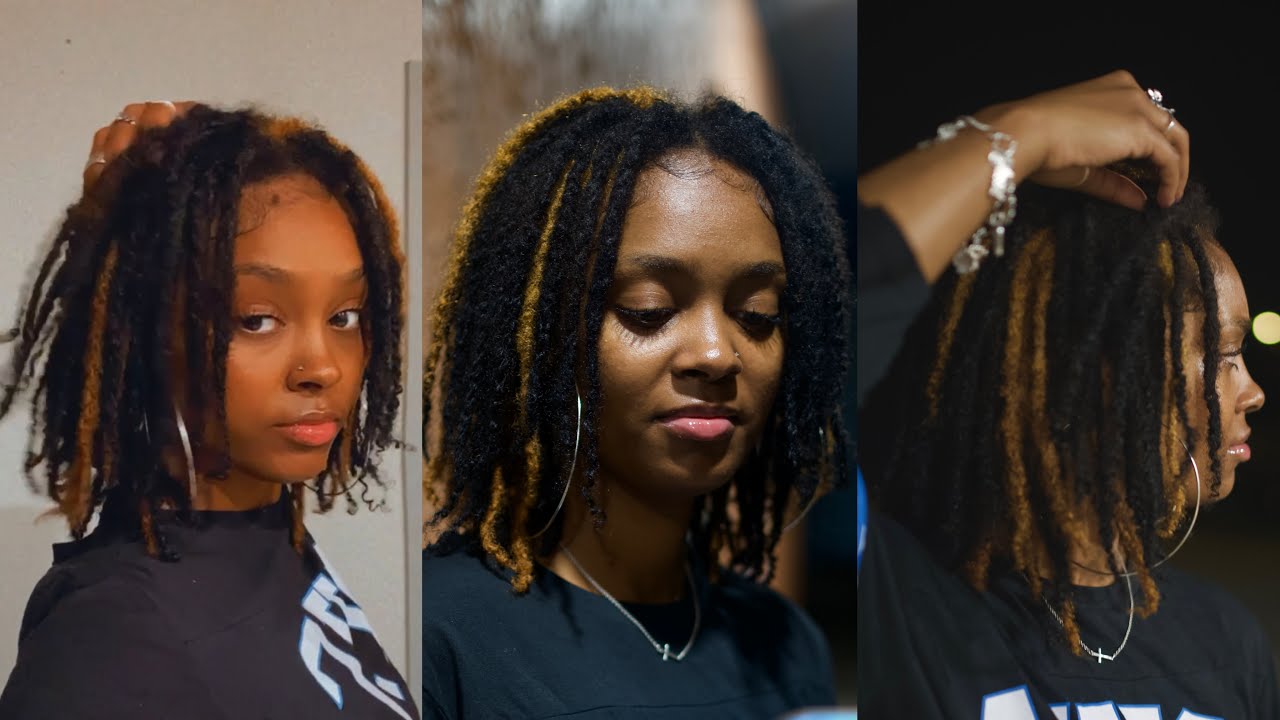 DYING MY LOCS FOR THE 1ST TIME!! *permanently* | BLACK W/ BLONDE HIGHLIGHTS