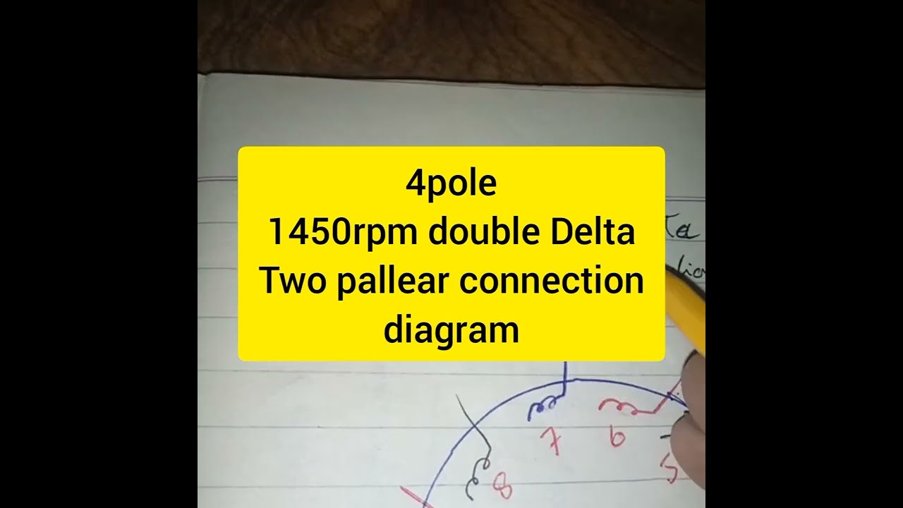 4pole 1450rpm double Delta /two parallel connection diagram