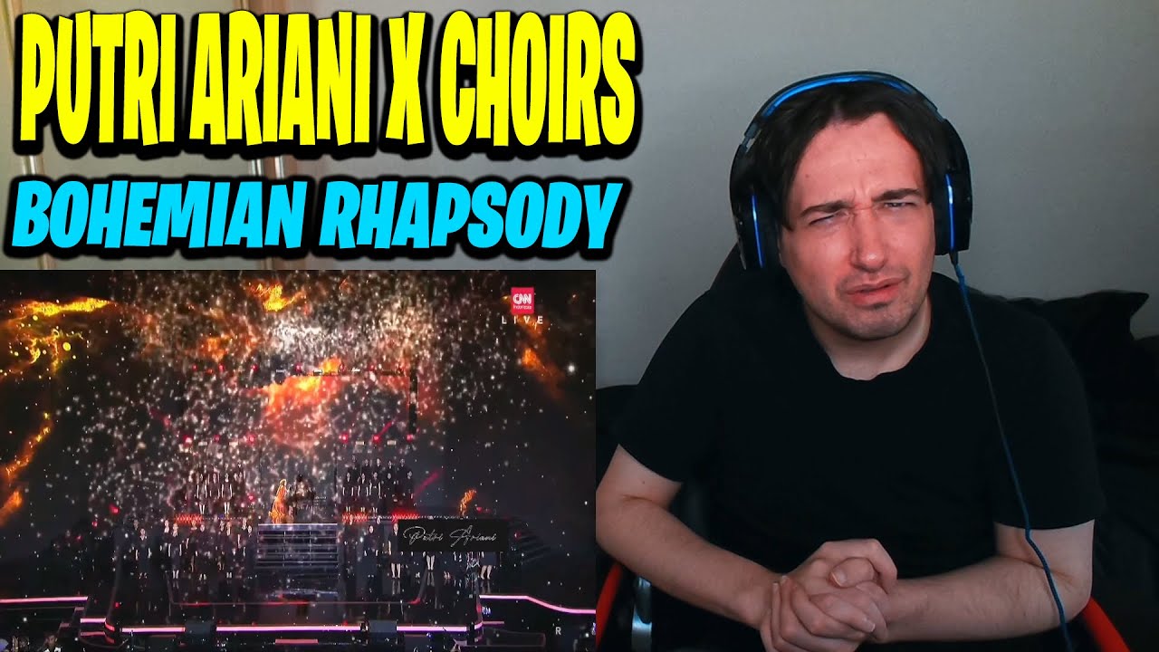 Putri Ariani X Choirs - Bohemian Rhapsody cover Queen (HUT TRANSMEDIA 22 LIVE) JND REACTION