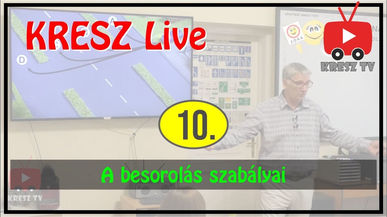 KRESZ tanfolyam Live - 10. - A besorolás szabályai