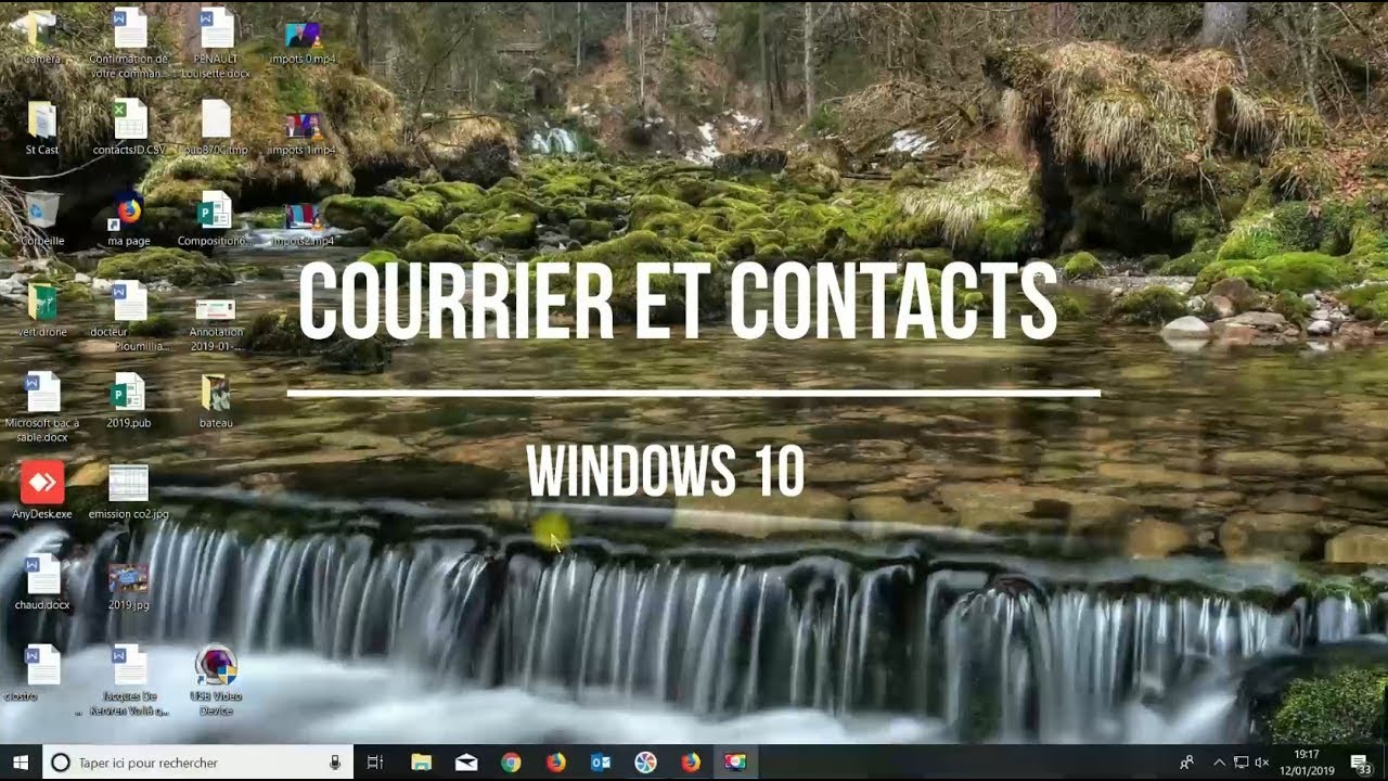 courrier et Contacts Windows 10