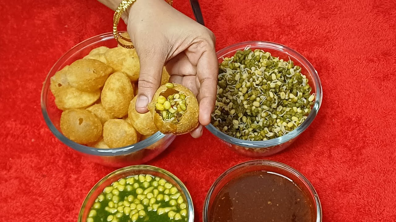 Moong dal pani puri | Pani puri recipe in hindi | Moong bean Pani puri |