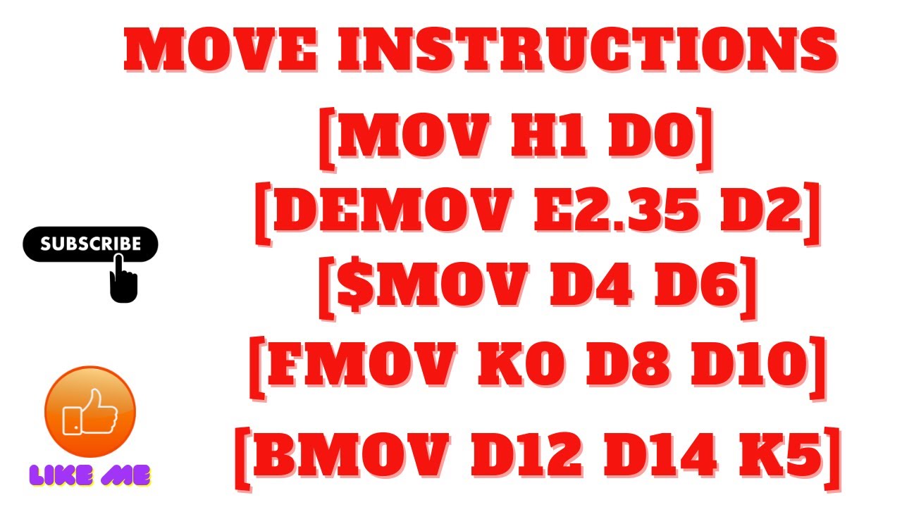 เรียนรู้คำสั่ง MOVE ต่างๆเบื้องต้น