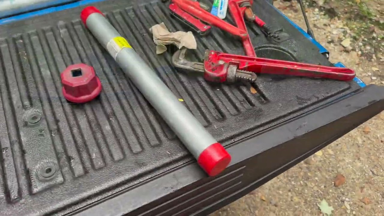 Driving a shallow well using a jackhammer