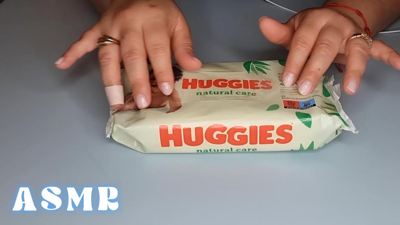 ASMR con toallitas h&uacute;medas/Sonidos de pl&aacute;sticos 