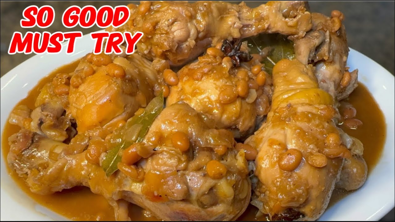 Рецепт курицы со свининой и фасолью || Рецепт курицы