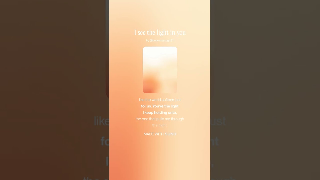 I see the light in you