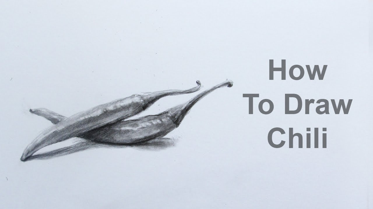 How To Draw A Chili Step By Step: Pencil Sketch Chili Drawing