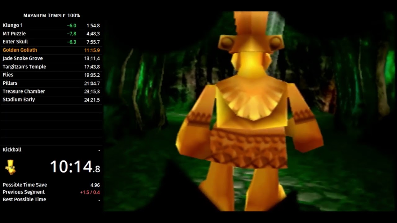 Banjo-Tooie: Mayahem Temple 100% Speedrun in 28:48 (RTA)