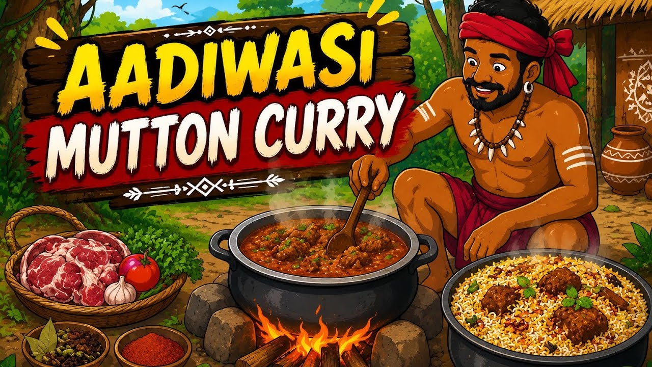 ADIWASI MUTTON BIRYANI | आदिवासी मटन बिरयानी |आदिवासी मटन करी | ADIWASI MUTTON CURRY | ADIWASI ANDA