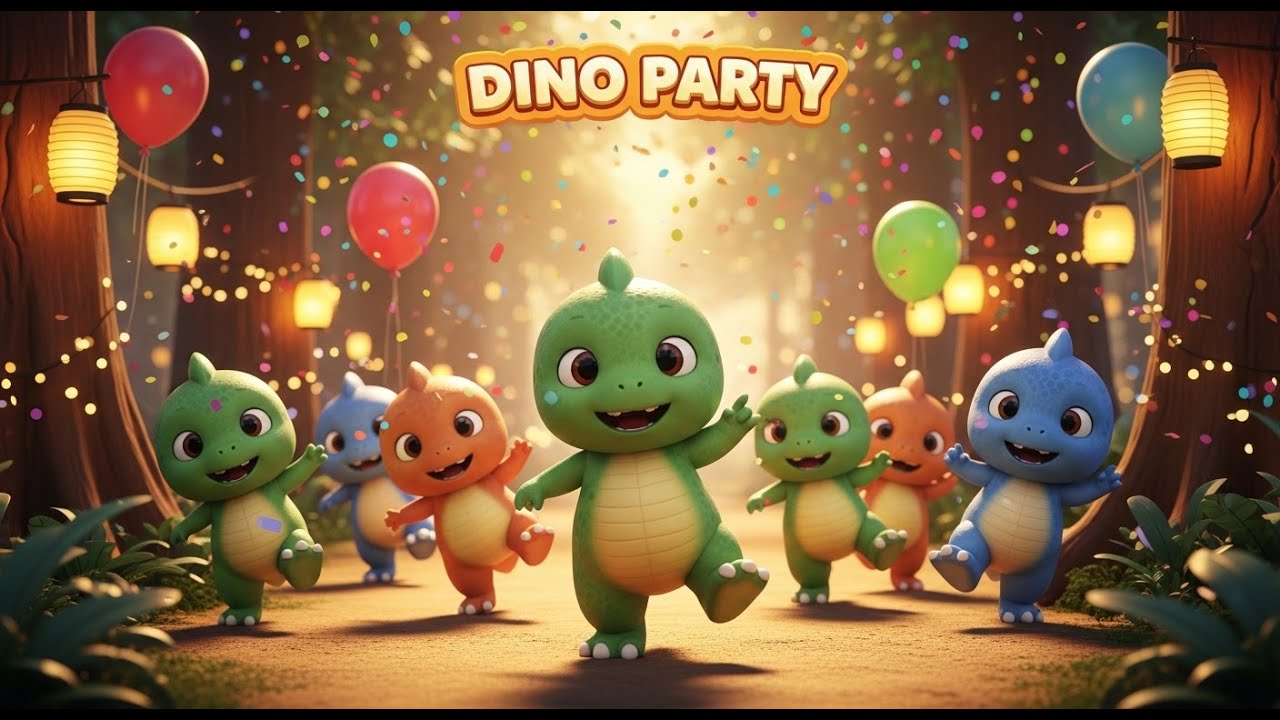 DINO DANCE! 🦕 | The Happiest Dino Party in the Forest 🎶 | Fun Kids Dance Song